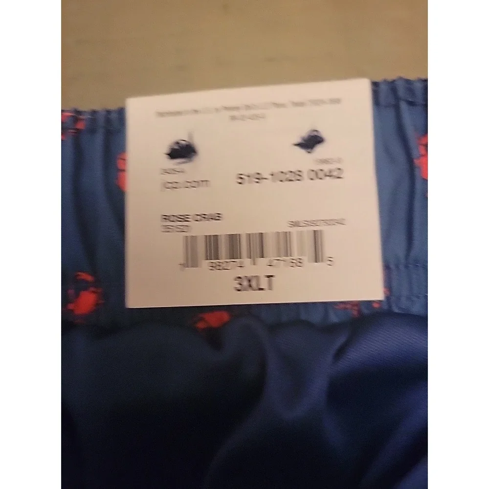 St‎ John Bay Hydrochromic Swim Trunk Men's 3XLT NEW Nwt Crabs Strech Elastic